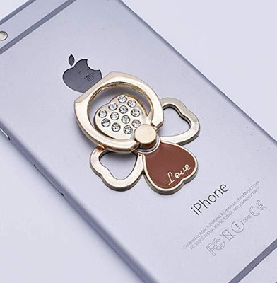befunky Phone Ring 360 Degree Rotating Ring Grip Stand Anti Drop Finger Holder for iPhone iPad and All Mobile Phones (Love Rose Golden) Mobile Holder