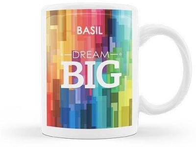 Exocticaa Dream Big Basil Quote 99 Ceramic Coffee Mug(330 ml)