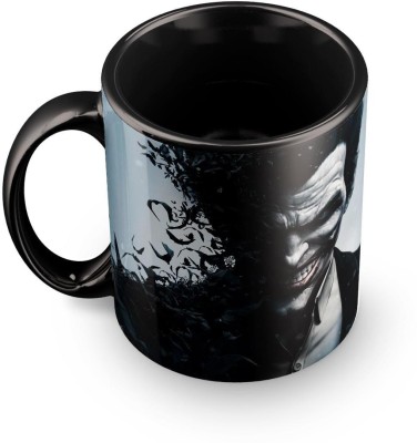 MUGKIN A30 : Joker Artwork - DC Comics Batman Black Ceramic Coffee Mug(350 ml)