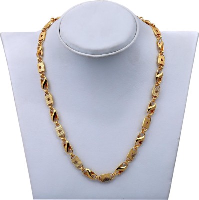 shankhraj mall The Perfect Gold Necklace Chain for Men and Boys Gold-plated Plated Metal Chain