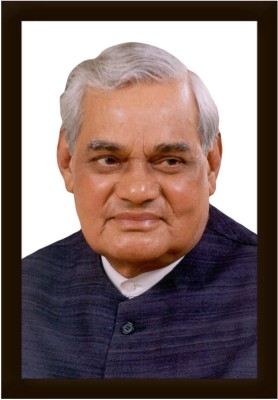 Braj Art Gallery Atal Bihari Vajpayee Photo Frame Digital Reprint 19.5 inch x 13.5 inch Painting(With Frame)