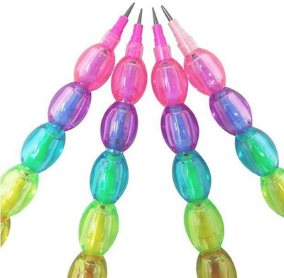 jss creation JSS101 BRICK NON SHARPENING MULTICOLOR KIDS (SET OF 4) TOTAL 16 PENCIL Pencil(Set of 1, Multicolor)