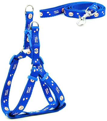 KUTKUT No Pull, No Choke Basic Step in Adjustable and Comfortable Dog Harness & Leash(Medium, Navy Blue)