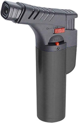 Gabbar ™ Turbo Blue Magnum Jet Flame Refillable Torch Lighter - Powerful Windproof Flame Stylish Butane Sharp Refillable Cigarette Jet Flame Blow Torch Barbeque Lighter for Hookah Coal, Cigars, Welding and Soldering,Pocket Lighter Pocket Lighter(Black)