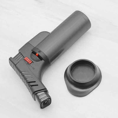 TrustShip Blow Torch Jet Double Flame Windproof Lighter QL-002 For BBQ Parties And Cigar Hukkah Cigarette Use Pocket Size Lighter ™ Double Flame Blow Torch Windproof And Refillable Butane Gas Pocket Size Lighter Pocket Lighter(Black)