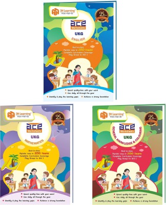 3H Learning ACE UKG 272 Pages All-In-One Early Learning Activity Worksheets For Kindergarten, Pre School Kids: KG 2 & Montessori 4-6 Yrs English, Mathematics, GK / EVS & Fun Coloring Combo Paperbacks(Loose Leaf, 3H Learning)