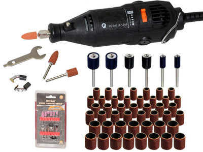Digital Craft Die Grinder Mini Drill Hand Carving Drill Drilling Machine Electric Abrasive Tool for Power Drill Accessories & 51pc Drum Sanding Set Rotary Tool(3 mm)