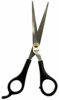 SBTs Moustache/Beard/Eyebrow/Nose Hair Trimming Scissor for Men and Women Professional Stainless Steel Salon Barber Scissor For Multipurpose Use Scissors(Set of 1, Black, STEEL)