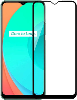 GLOBALCASE Edge To Edge Tempered Glass for realme c20(Pack of 1)