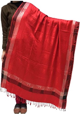 Soul Essence Wool Self Design Women Shawl(Red)