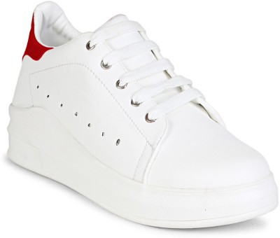 PrasKing Sneakers For Women(White , 3)