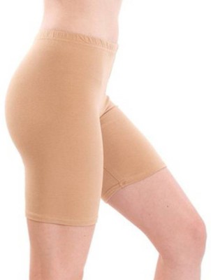 Draxstar Prime Solid Women Beige Cycling Shorts