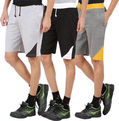 CHECKERSBAY Color Block Men Multicolor Sports Shorts