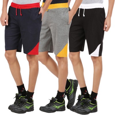 CHECKERSBAY Color Block Men Multicolor Sports Shorts