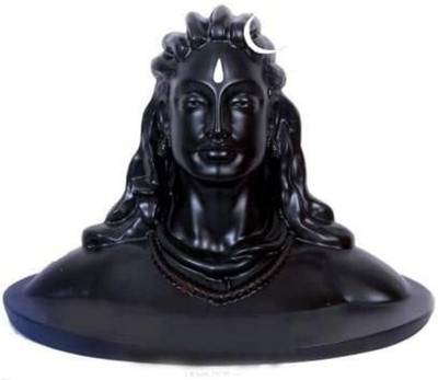 Shv Adiyogi God Adiyogi Bhagwan Shiv Ji Shiv Ji Dhyan Shiv Idol Shiv Ji Decorative Showpiece  -  16 cm(Polyresin, Blue)