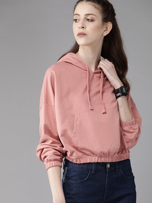 Roadster Full Sleeve Solid Women Sweatshirt