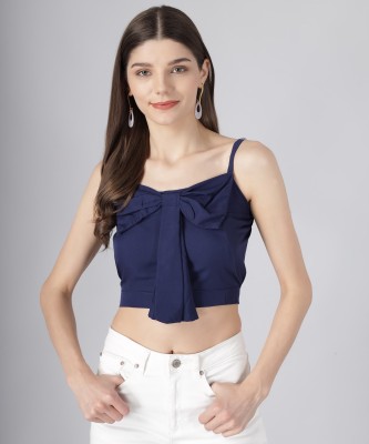 TANDUL Casual Solid Women Blue Top