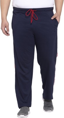 PLUSS Solid Men Blue Track Pants