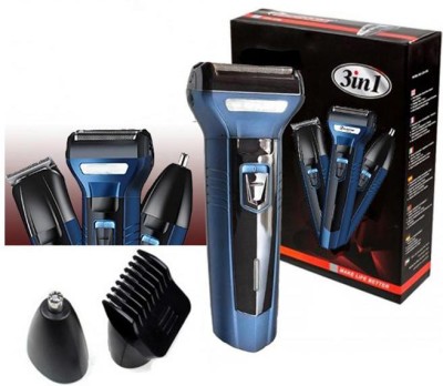 Geemy GM-566 3-in-1 beard Trimmer Trimmer 45 min  Runtime 4 Length Settings(Multicolor)