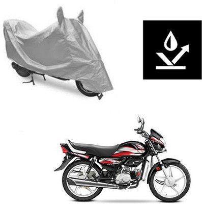 saanvi Two Wheeler Cover for Hero(CD deluxe, Silver)