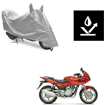 saanvi Two Wheeler Cover for Bajaj(Pulsar 220 DTS-i, Silver)
