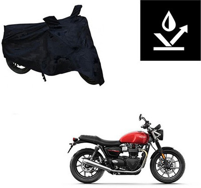 saanvi Two Wheeler Cover for Triumph(Twin spark, Black)