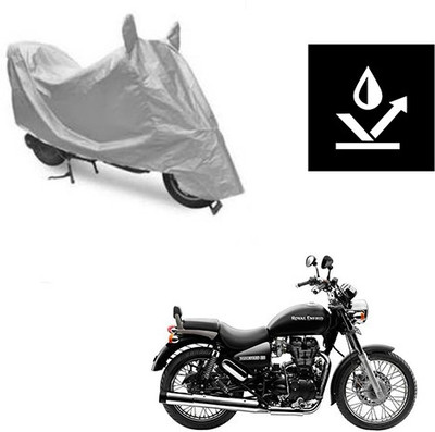 Atulit enterprises Two Wheeler Cover for Royal Enfield(Thunderbird 500, Silver)