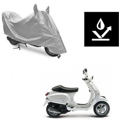 Atulit enterprises Two Wheeler Cover for Piaggio(Piaggio Vespa, Silver)