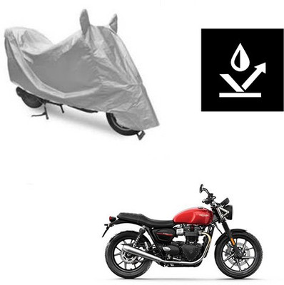 Atulit enterprises Two Wheeler Cover for Triumph(Twin spark, Silver)