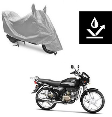 saanvi Two Wheeler Cover for Hero(Splendor Plus, Silver)