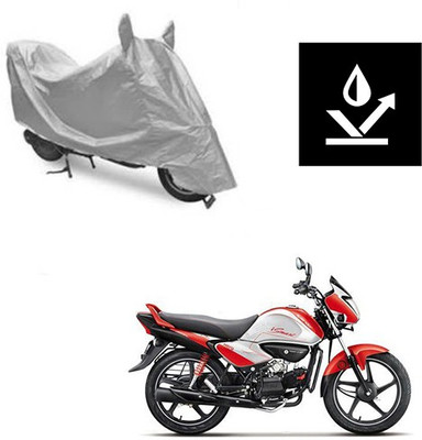 saanvi Two Wheeler Cover for Hero(Splendor I Smart, Silver)