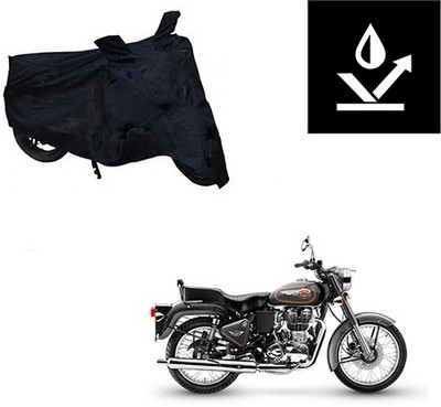 saanvi Two Wheeler Cover for Royal Enfield(Bullet 500, Black)
