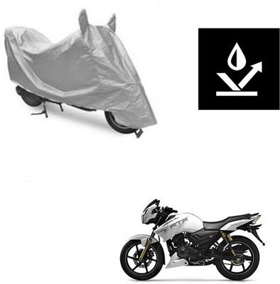 Atulit enterprises Two Wheeler Cover for TVS(Apache RTR 180, Silver)