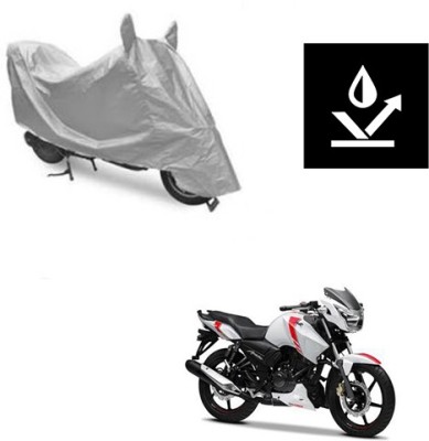 saanvi Two Wheeler Cover for TVS(Apache RTR 160, Silver)