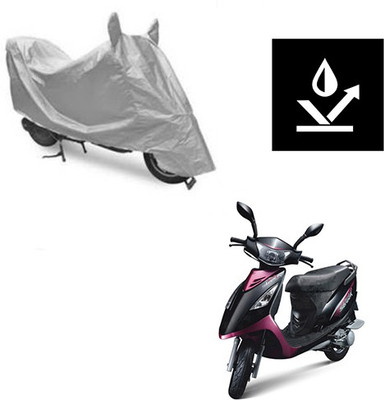 saanvi Two Wheeler Cover for TVS(Scooty Streak, Silver)