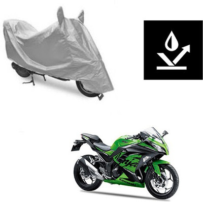 Atulit enterprises Two Wheeler Cover for Kawasaki(Ninja 300, Silver)
