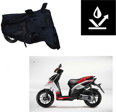 Feel heaven Two Wheeler Cover for Aprilia(SR 125, Black)