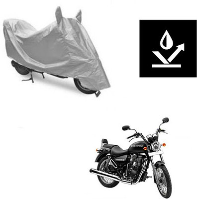 Atulit enterprises Two Wheeler Cover for Royal Enfield(Thunderbird 350, Silver)