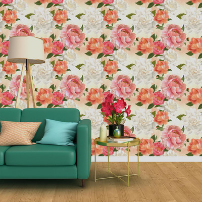 infinity interiors Vinyl Decorative Multicolor Wallpaper(L x W: 228 cm x 40 cm)
