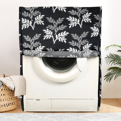 Crosmo Front Loading Washing Machine  Cover(Width: 58 cm, Black, White)