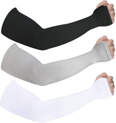 Cozyway Nylon Arm Sleeve For Men & Women(Free, Black, Grey, White)