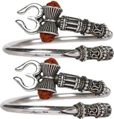 Classy Hub Brass Silver Cuff(Pack of 2)