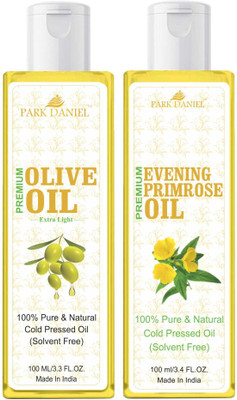 PARK DANIEL Olive Oil & Evening Primrose Oil Combo Pack Of 2 bottle of 100 ml(200 ml)(200 ml)
