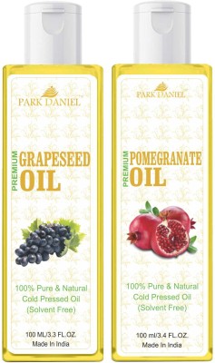 PARK DANIEL Grapeseed Oil & Pomegranate Oil Combo Pack Of 2 bottle of 100 ml(200 ml)(200 ml)