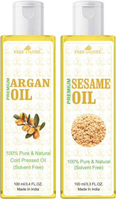 PARK DANIEL Argan Oil & Sesame Oil Combo Pack Of 2 bottle of 100 ml(200 ml)(200 ml)