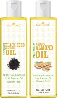 PARK DANIEL Blackseed Oil & Sweet Almond Oil Combo Pack Of 2 bottle of 100 ml(200 ml)(200 ml)