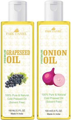 PARK DANIEL Grapeseed Oil & Onion Oil Combo Pack Of 2 bottle of 100 ml(200 ml)(200 ml)
