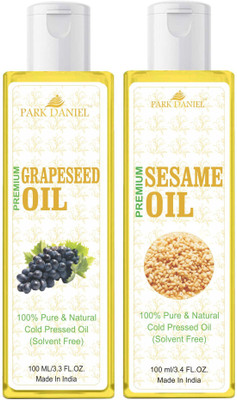 PARK DANIEL Grapeseed Oil & Sesame Oil Combo Pack Of 2 bottle of 100 ml(200 ml)(200 ml)