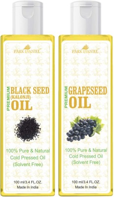 PARK DANIEL Blackseed Oil & Grapeseed Oil Combo Pack Of 2 bottle of 100 ml(200 ml)(200 ml)