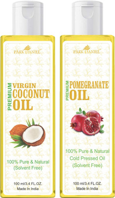 PARK DANIEL Coconut Oil & Pomegranate Oil Combo Pack Of 2 bottle of 100 ml(200 ml)(200 ml)